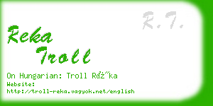 reka troll business card